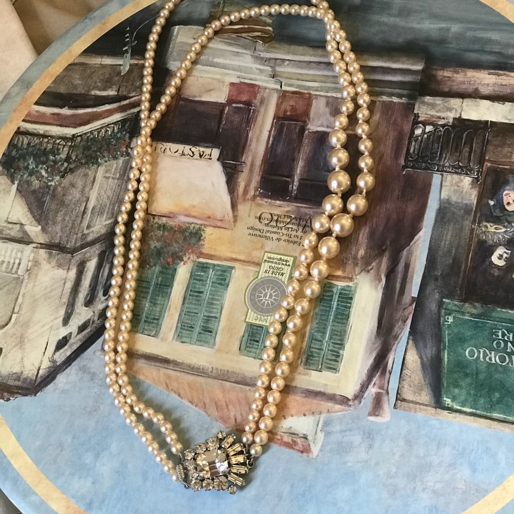 🔥vintage pearl necklace double strand